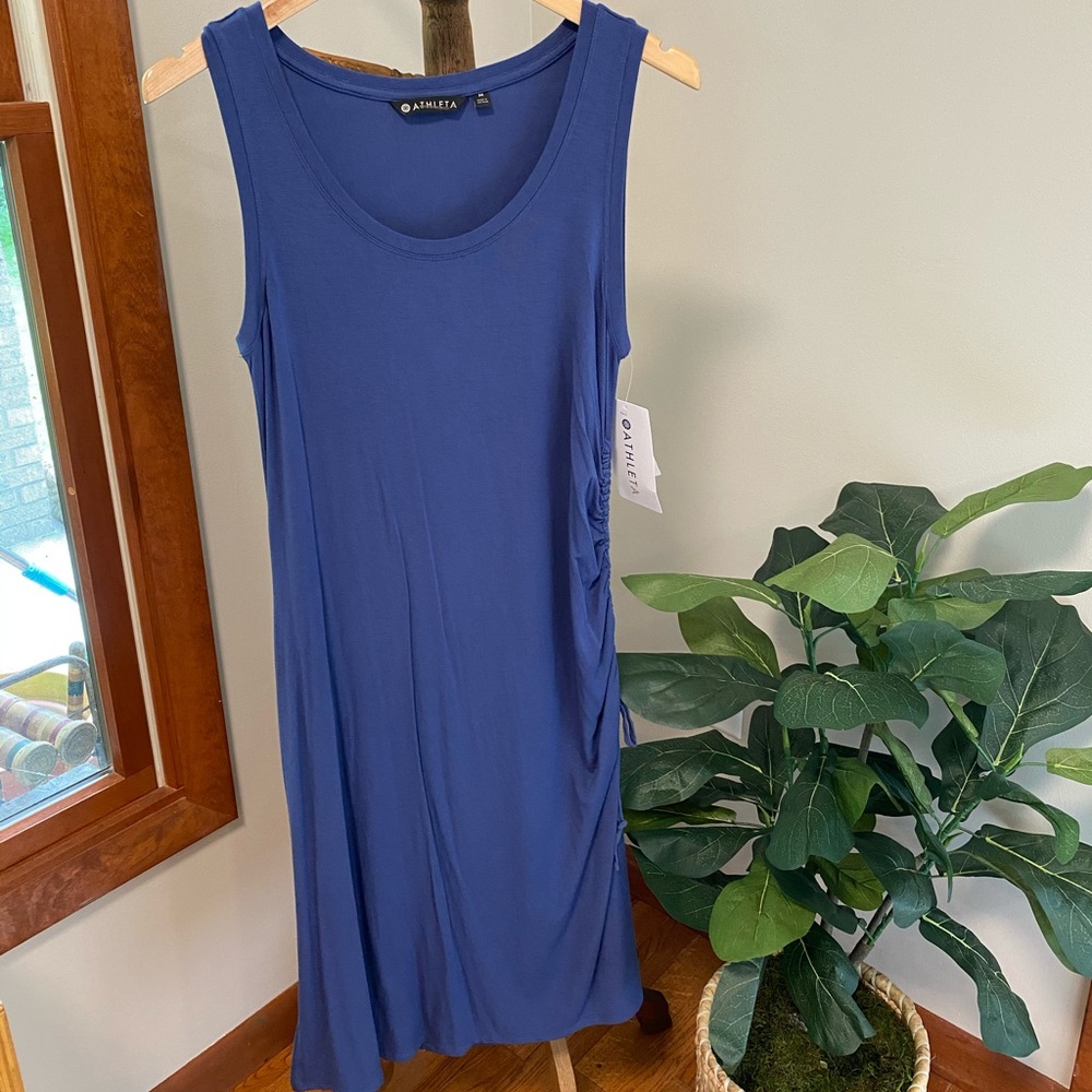 Athleta side gather tshirt dress NWT